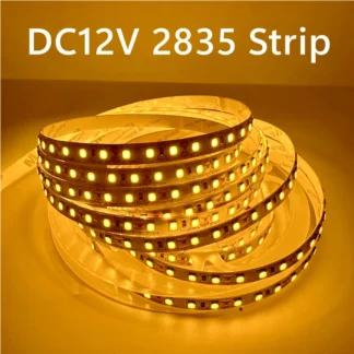 Tira de luces LED para el hogar, 60LEDs/m, DC12V, 2835, decoración del hogar, rojo, azul, verde, amarillo, rosa, blanco cálido, barra de lámpara suave cortable Flexible