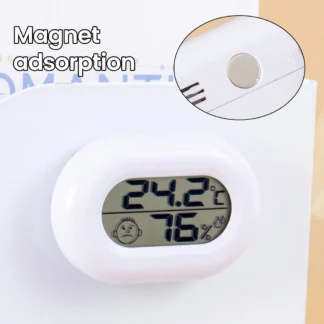 Medidor de humedad y temperatura con pantalla Digital electrónica para el hogar, clásico, negro/blanco,-20 ~ 50 ℃ （-4~122 ℉ ) Adsorción magnética 10%-90% rh