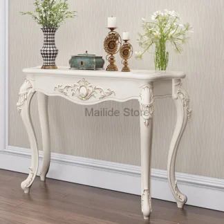 Mesa consola moderna de madera maciza, muebles para sala de estar contra la pared, mesa de entrada, mesa decorativa para pasillo de casa
