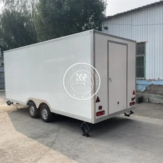 Camión de comida de acero inoxidable, remolque móvil de comida rápida, quiosco de Pizza, carrito de helados