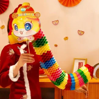Serpiente de papel de Año Nuevo Chino, serpiente larga de Año Nuevo, decoración de Año Nuevo