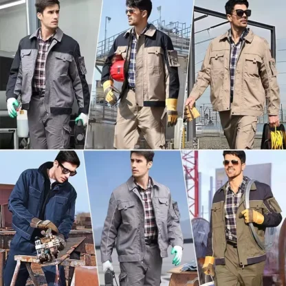 Ropa de trabajo de protección laboral para primavera y otoño, conjunto de ropa de trabajo duradera, ropa de reparación de automóviles para taller, uniforme de taller