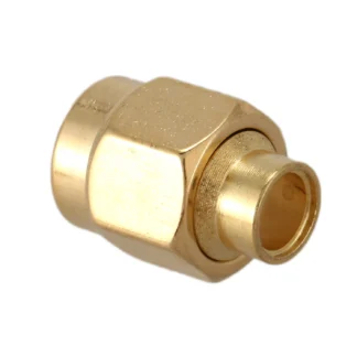 AB53 10x conector macho SMA de soldadura conector coaxial RF para cable semirrígido RG402 de 0,141 pulgadas dorado