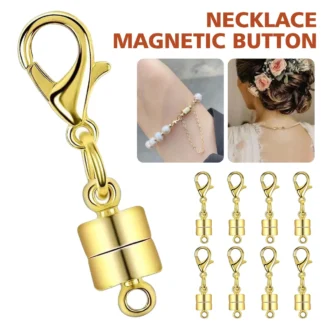 8 Uds. Broche magnético para collar con cierre de langosta, cierres magnéticos para joyería, extensor de collares, cierres para pulsera