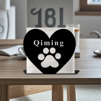 Patas de perro personalizadas, lindas patas de mascotas, regalo de metal personalizado, soporte de pañuelos de mariposa, dispensador de pañuelos personalizado, regalos creativos de metal