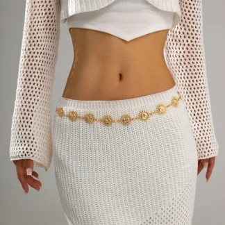 Cadena bohemia para el vientre y la cintura del sol para mujer, cinturón de Bikini Sexy de verano, cadena ajustable para el cuerpo, accesorios de joyería para Festival, regalos