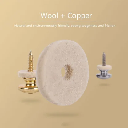 2 uds. De clavijas de bloqueo para correa de guitarra de cobre y lana, pasadores con forma de seta, botón final para bajo eléctrico clásico acústico F