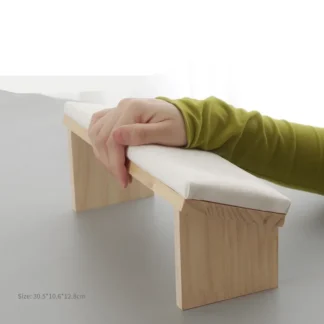 Almohada de mano para uñas de madera rosa de alta calidad, reposamanos inclinable, soporte para almohada, reposabrazos, soporte para decoración de uñas, mesa de manicura 