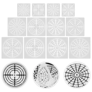 Marcadores de borrado en seco Mandala Bullseye telaraña línea auxiliar DIY pintura química matemáticas plantilla de trazado herramienta plantilla