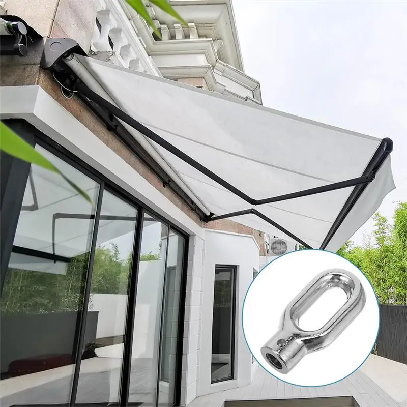 Accesorios para toldo telescópico para exteriores, ganchos de anillo para toldo con anillo para cabeza 1:7