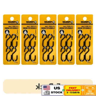 Ganchos en S negros, paquete de 5 macetas colgantes duraderas, comedero para pájaros, organizador de joyas, accesorios de herramientas de alta resistencia, uso interior y exterior