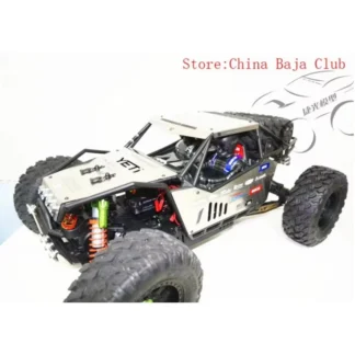 Cuerpo de placa de placa de protección de metal con LED frontal para jaula antivuelco Axial AX90032 AX90038 YETI XL