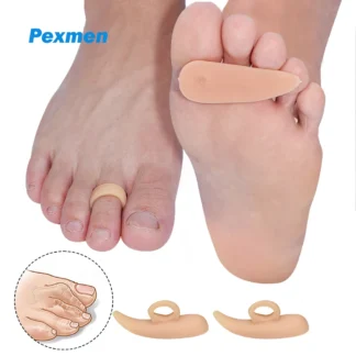 Pexmen-martillo de Gel de 2/4 piezas, corrector de dedos de martillo, cojín alisador de dedos de los pies para Mazo y sobrelapado de dedos