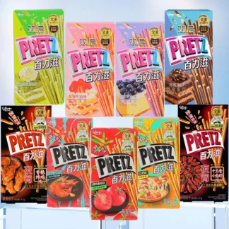 GLICO Pretz, bocadillos dobles Pretz 1,45/1,59/1,77/2,12/2,29 oz(41/45/50/60/65 g)*16 paquetes