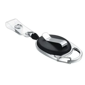 Llavero retráctil con carrete de insignia, Clip para etiqueta de nombre de identificación, Clips para tarjetas de trabajo, carretes de insignia fáciles de tirar, llavero antipérdida, 1 ud.