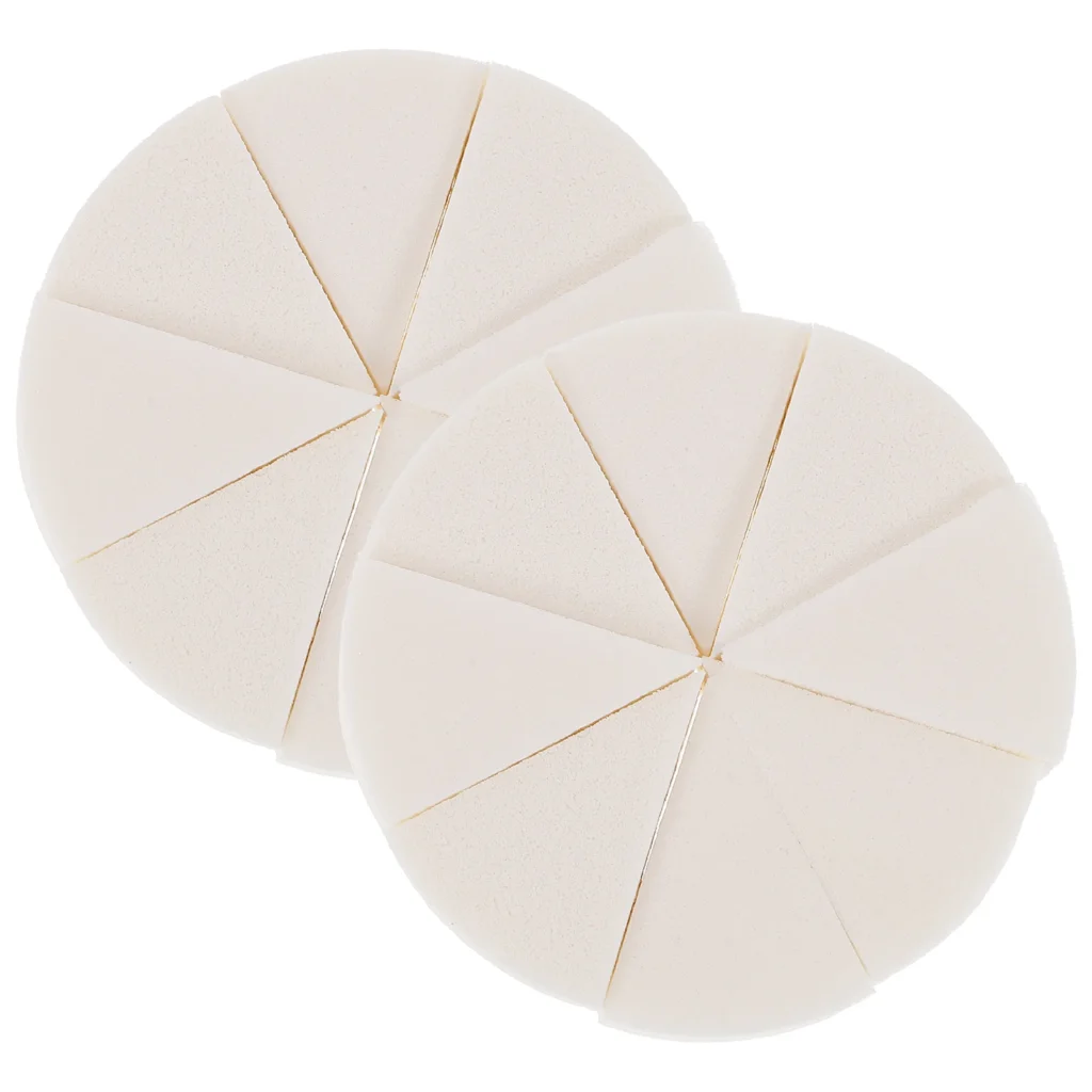 Esponja de maquillaje triangular para mujer, 16 Uds., esponjas de maquillaje con cuña, esponja de látex, esponja cosmética, base, licuadora, maquillaje