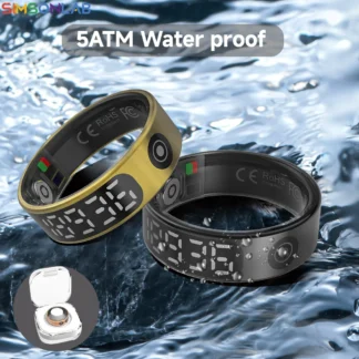 Nuevo anillo inteligente 2025 5ATM pantalla Digital impermeable Control de gestos monitoreo de oxígeno en sangre múltiples modos deportivos anillo inteligente