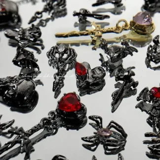 Accesorios para uñas Estilo retro Personalidad Retro Halloween Serie oscura Salud y belleza Accesorios para decoración de uñas oscuras Alta calidad