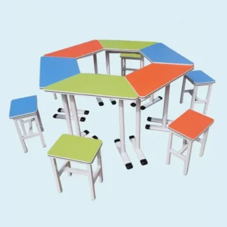 Escritorio escolar hexagonal para aula inteligente, muebles modernos, nuevo diseño