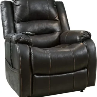 Diseño de Ashley Yandel Sillón reclinable eléctrico de piel sintética para personas mayores, negro