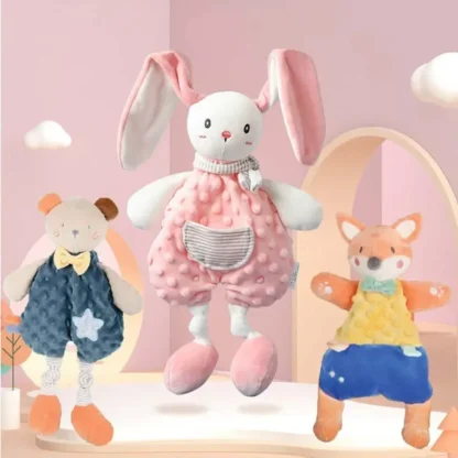 30cm conejo oso zorro León peluche de juguete consolador calmante juguetes para bebés muñeca durmiente bebé muñecos de peluche regalo de Navidad para niños
