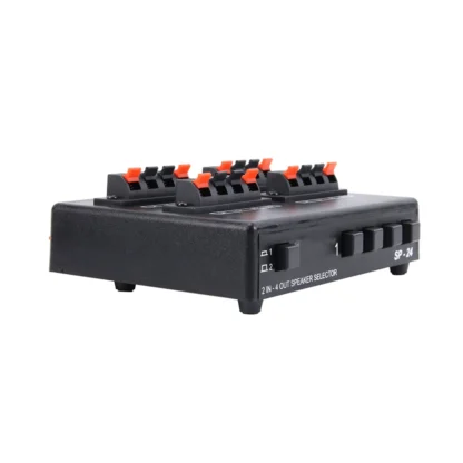 SP-24 Mini 2-EN-4-OUT Selector de Audio estéreo amplificador conmutador caja altavoz SplitterN01R