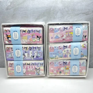 Bloc de notas adhesivas Sanrio Kitty Kuromi, papelería Kawaii N Times, etiqueta de álbum de recortes, suministros escolares de oficina de correos, 45 unidades por lote