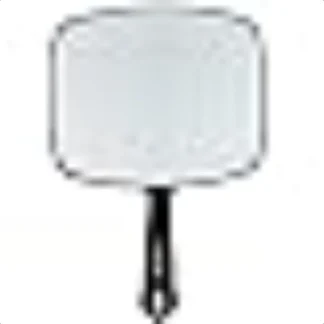 ForPro Professional Collection Espejo de mano premium con asa Espejo de mano multiusos de 6,3" de ancho x 9,6" de largo con distorsión