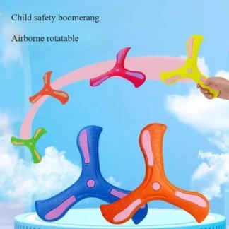 Boomerang para niños, cruz suave de tres hojas, juguete interactivo para exteriores para adultos y niños, rompecabezas de educación temprana, regalo de descompresión