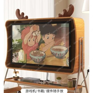 Soporte para TV Pequeño apartamento sala de estar dormitorio 43/55/65 pulgadas, mueble para TV de pie alto extraíble en el suelo