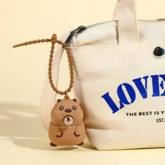 LLavero de capibara de dibujos animados para apretar, llavero de capibara marrón y rosa, colgante de capibara de simulación creativa para niños y amigos
