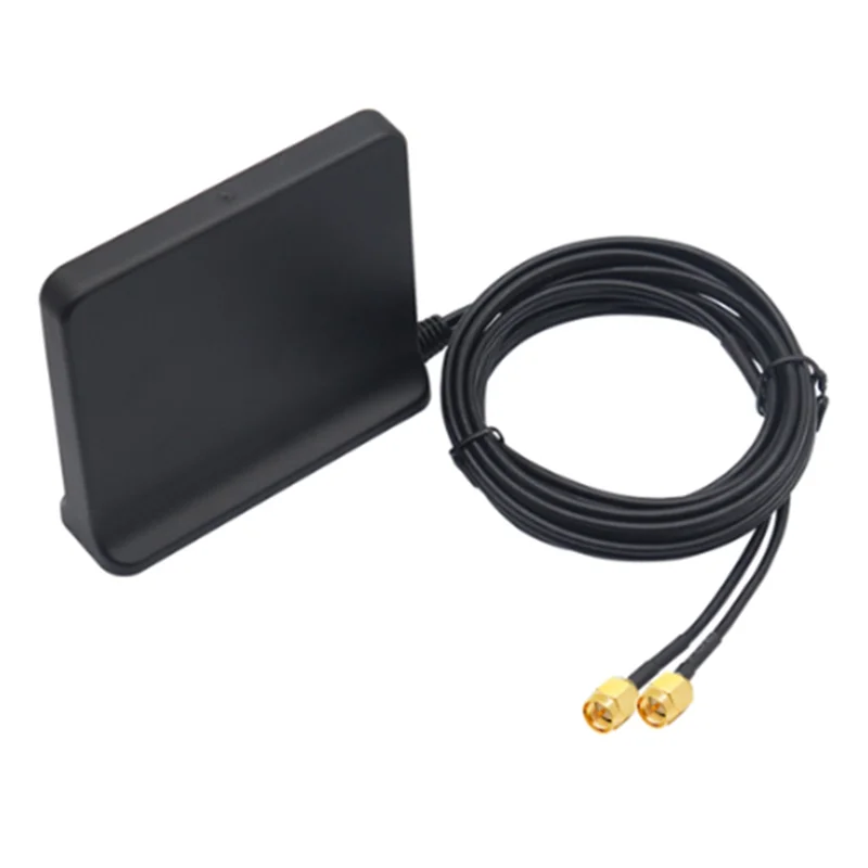 Signal Boost 5G 4G LTE 3G GSM Mimo aérea de alta ganancia 12Dbi 600-6000Mhz antena externa Omni WiFi (negro con adaptador Ts9) YDH