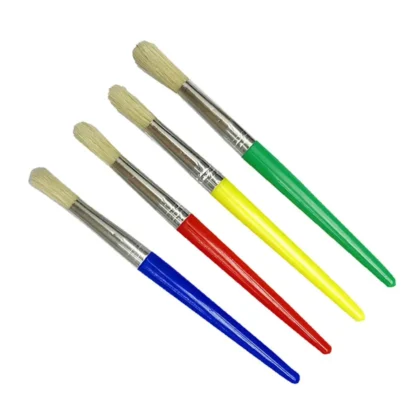 4 Uds pincel de pintura acuarela lavable niños suministros en miniatura mango de plástico tubo de Metal