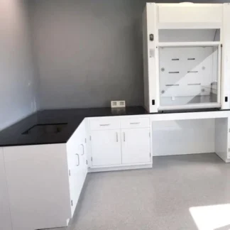 Mesa de laboratorio de cosméticos, material metálico y acero, escritorio de laboratorio para el cuidado de la piel, banco de trabajo estándar americano