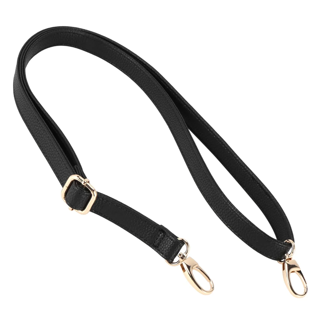 AB53 Bolso de cuero de repuesto DIY, correa para el hombro, asa, cuerpo ajustable, 140x2cm, negro