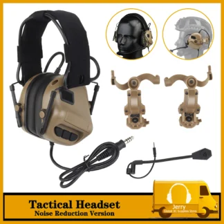 Auriculares tácticos de comunicación electrónica, reducción de ruido y recogida de sonido, protección auditiva, orejeras de tiro de caza a prueba de ruido