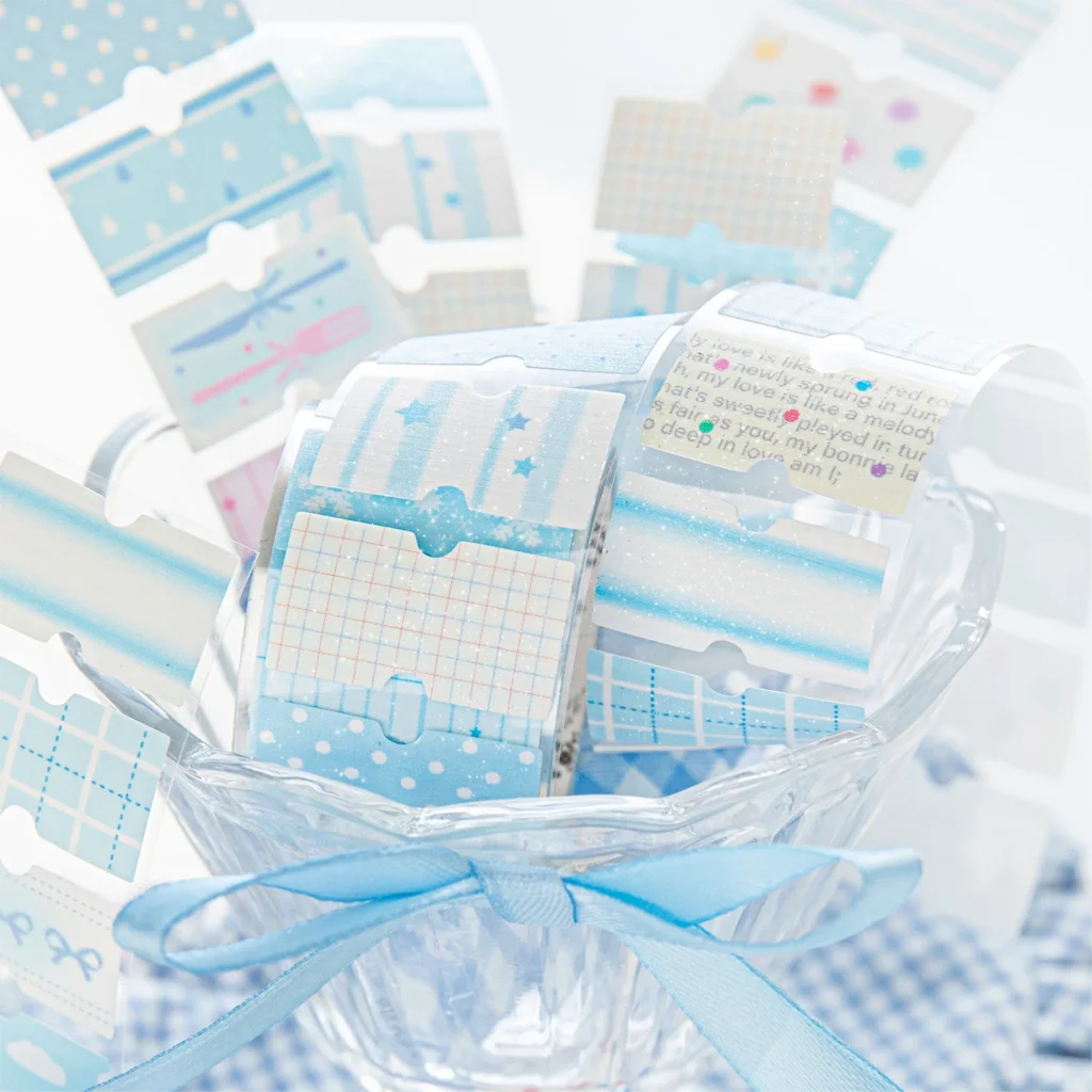 1 uds/1 lote de cintas adhesivas decorativas, etiquetas adhesivas de crema, diario basura, papel DIY, pegatinas de álbum de recortes de enmascaramiento japonés