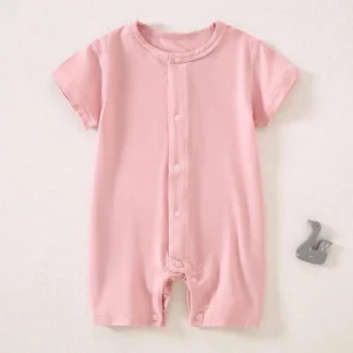 Mameluco recién nacido para niña, Color sólido, tipo fino, mono de verano para bebé, ropa infantil informal Unisex