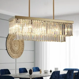 decoración del hogarLámparas colgantes, candelabro de cristal de lujo para sala de estar, lámpara colgante para comedor, luz de techo, iluminación interior