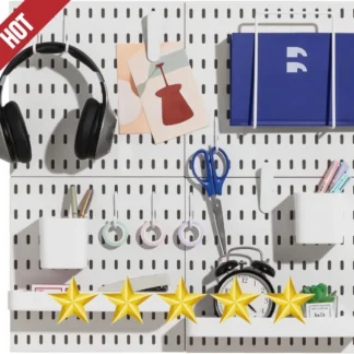 Kit combinado de tablero perforado, tableros perforados y accesorios, colgante Modular para organizador de pared, organización de manualidades, exhibición de adornos