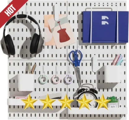 Kit combinado de tablero perforado, tableros perforados y accesorios, colgante Modular para organizador de pared, organización de manualidades, exhibición de adornos