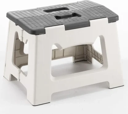Taburete plegable, taburete plegable de 9 pulgadas para niños y adultos, acidad de 300 libras, taburetes plegables pequeños y ligeros con