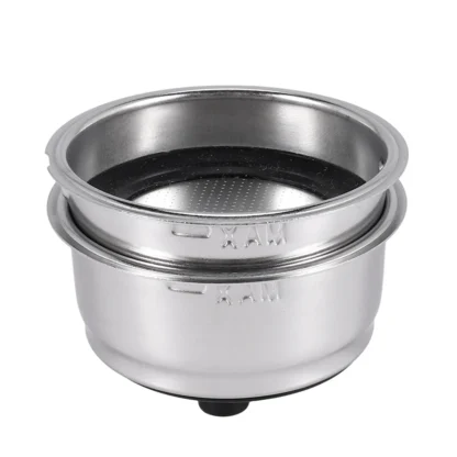 Filtro de café de acero inoxidable desmontable A61T, colador de cesta, accesorios para máquina de café para el hogar y la Oficina (paquete de 2)