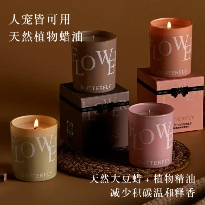 Velas perfumadas, fragancia ligera de jazmín Camelia simple, fragancia interior duradera