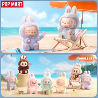 【Código QR 100% original】LABUBU V.2 POP MART THE MONSTERS Have a Seat Series Muñeca de caja ciega de felpa de vinilo