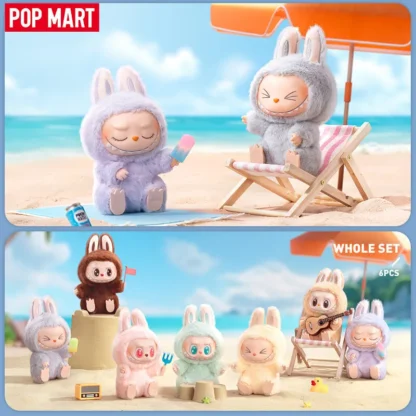 【Código QR 100% original】LABUBU V.2 POP MART THE MONSTERS Have a Seat Series Muñeca de caja ciega de felpa de vinilo