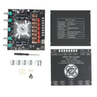 XY-S350H 2,1 canales TPA3251 placa amplificadora de potencia Bluetooth subwoofer de graves altos 220Wx2 + 350W-AB01