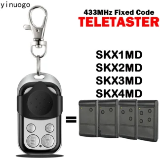 Control remoto de puerta TELETASTER adecuado para TELETASTER SKX1MD SKX2MD SKX3MD SKX4MD 433,92 MHz código fijo de comando de garaje