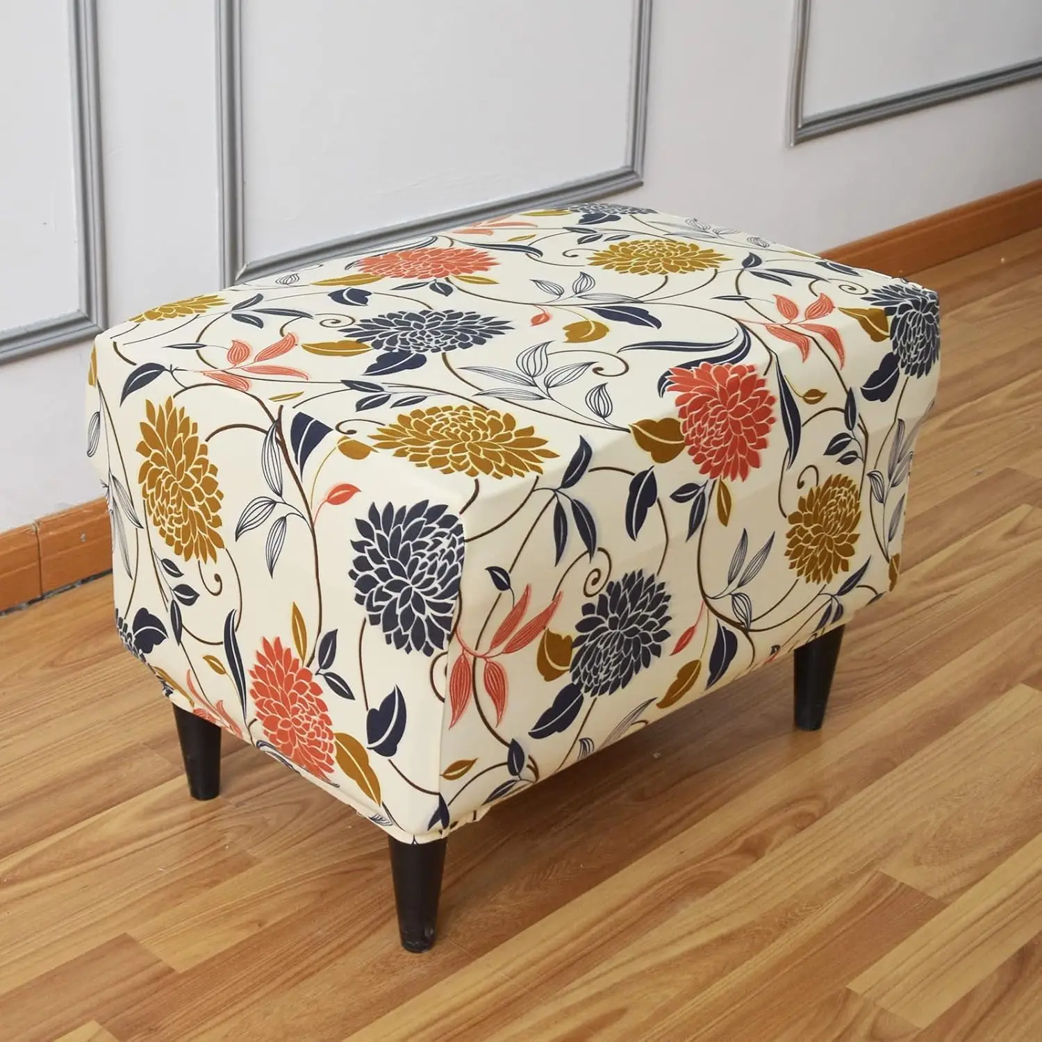 Eco-ancheng-funda elástica para silla, cubierta otomana Rectangular para almacenamiento, reposapiés, taburete