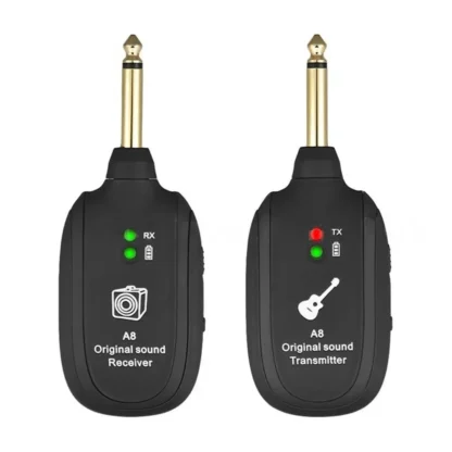 Sistema inalámbrico de guitarra, transmisor receptor, transmisor de guitarra inalámbrico recargable incorporado para bajo de guitarra eléctrica